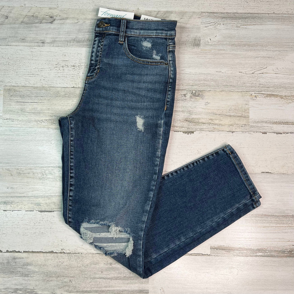 Mid-rise Boyfriend Straight Leg Jean – Forward Boutique